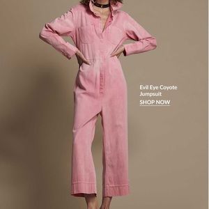 ONE TEASPOON Coyote Jumpsuit in Evil Eye Pink NWT